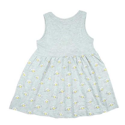 Robe d'été Minnie Mouse pour fille – Robe sans manches gris chiné imprimé marguerites Disney