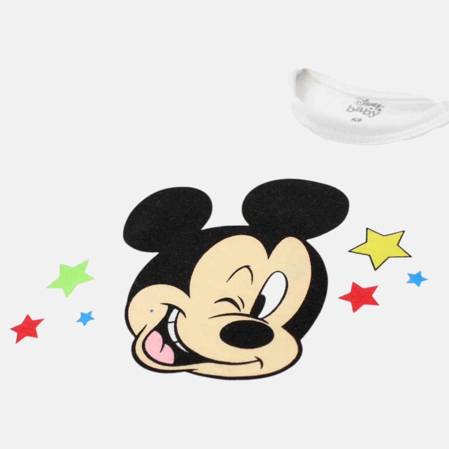 Barboteuse Mickey Mouse pour bébé – Combishort d'été blanc et bleu ou rouge Disney Baby