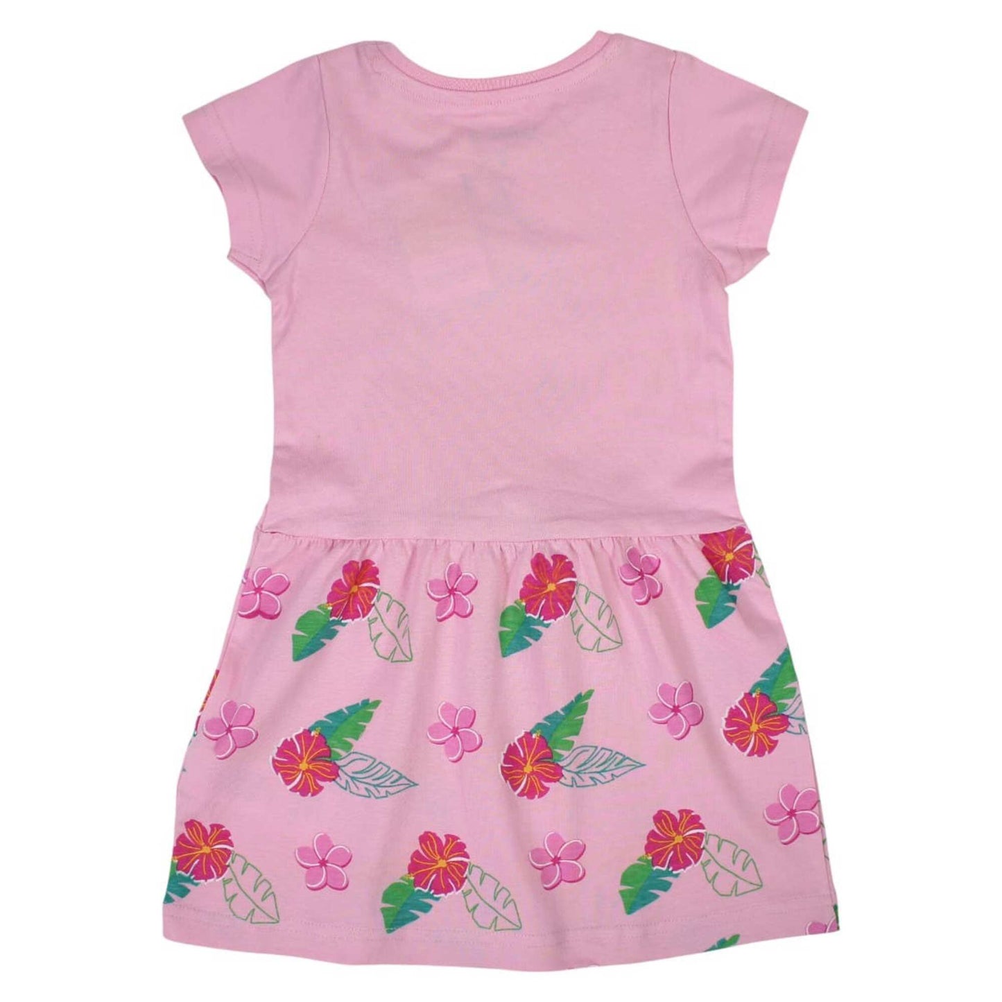 Robe d'été Vaiana 2 pour fille – Robe rose à motifs tropicaux et fleurs d'hibiscus Disney