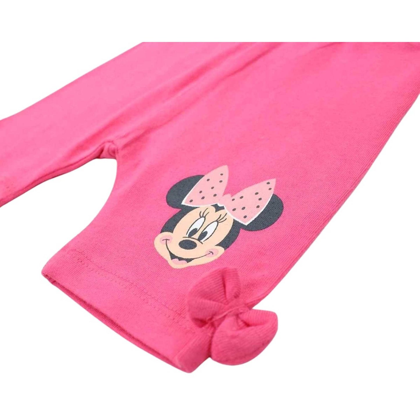 Ensemble Tunique et Legging Minnie Mouse pour bébé – Robe d'été blanche à pois et legging fuchsia Disney