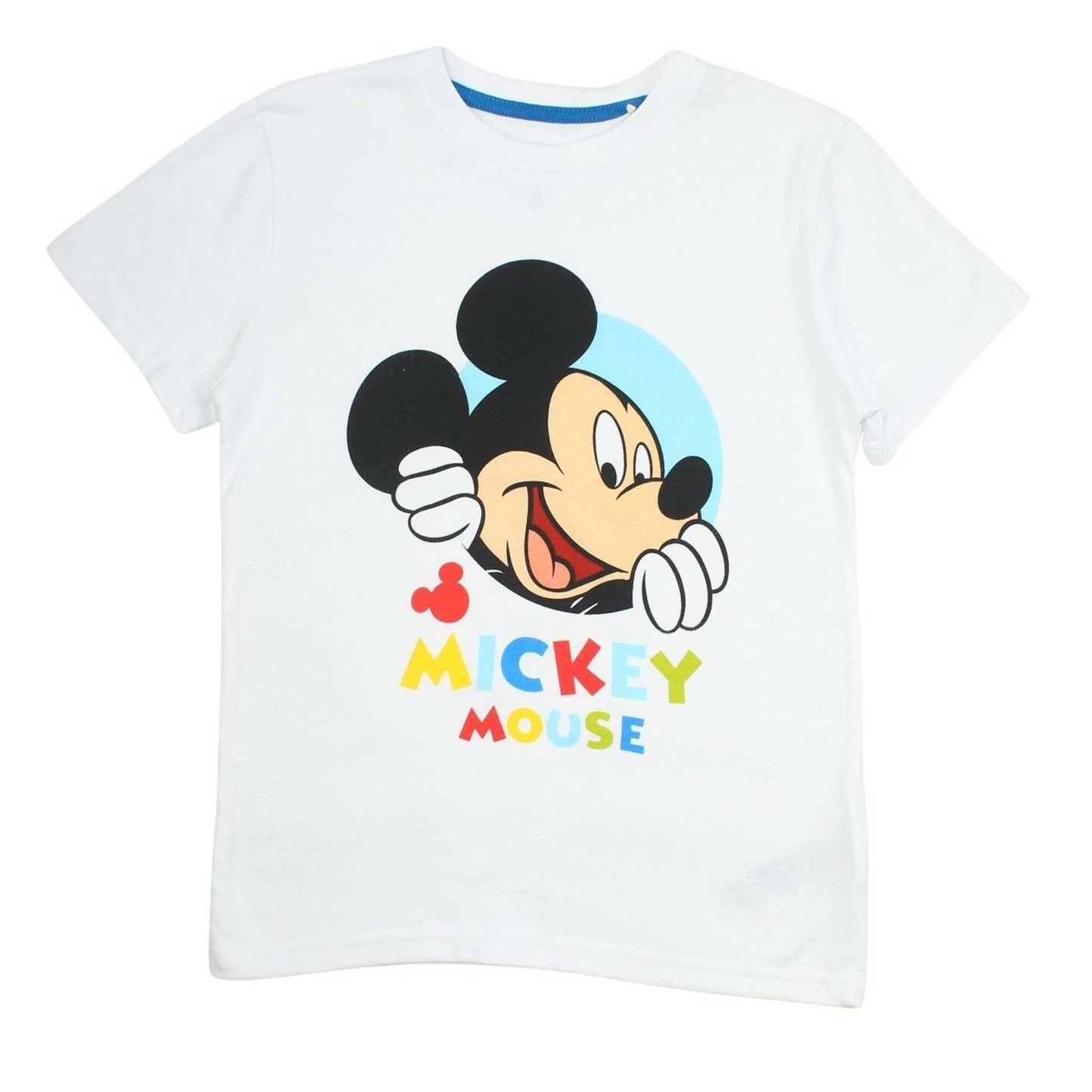 Pyjama court Mickey Mouse pour garçon – Ensemble T-shirt blanc et short bleu Disney