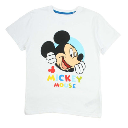 Pyjama court Mickey Mouse pour garçon – Ensemble T-shirt blanc et short bleu Disney