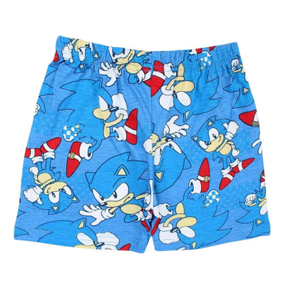 Pyjama court Sonic the Hedgehog pour garçon – Ensemble T-shirt et short bleu SEGA