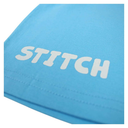 Ensemble d'été Stitch pour fille – T-shirt blanc à cœurs et short bleu turquoise Disney