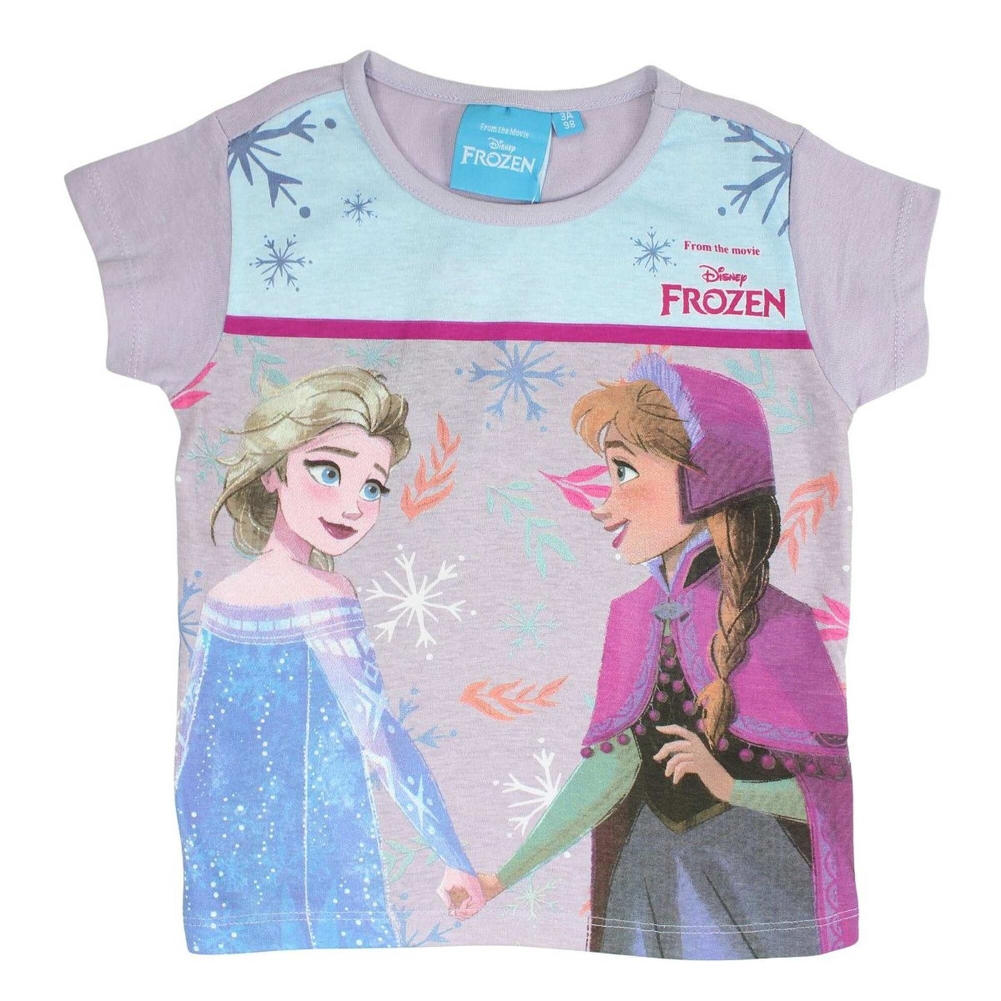 Ensemble d'été La Reine des Neiges pour fille – T-shirt lilas Elsa & Anna et short assorti Disney
