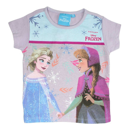 Ensemble d'été La Reine des Neiges pour fille – T-shirt lilas Elsa & Anna et short assorti Disney