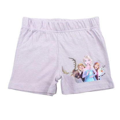 Ensemble d'été La Reine des Neiges pour fille – T-shirt lilas Elsa & Anna et short assorti Disney