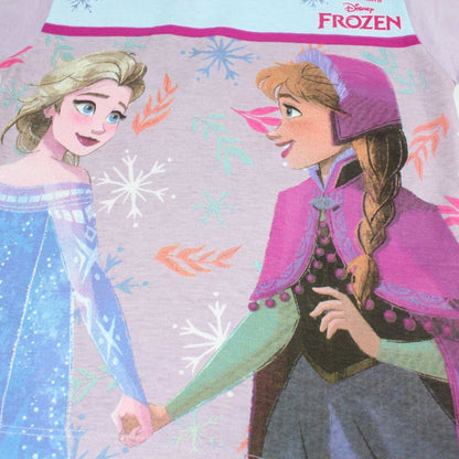 Ensemble d'été La Reine des Neiges pour fille – T-shirt lilas Elsa & Anna et short assorti Disney
