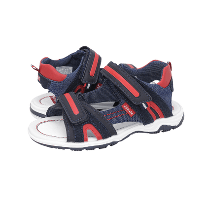 Claquettes Levi's Ajustables – Bleu Marine et Rouge