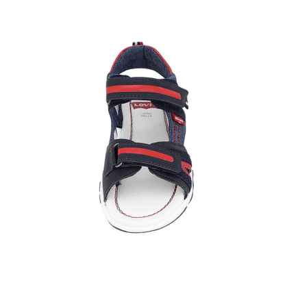 Claquettes Levi's Ajustables – Bleu Marine et Rouge