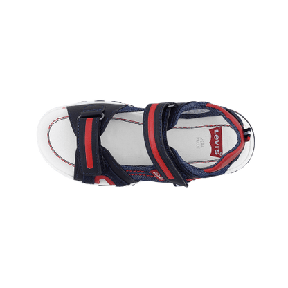 Claquettes Levi's Ajustables – Bleu Marine et Rouge