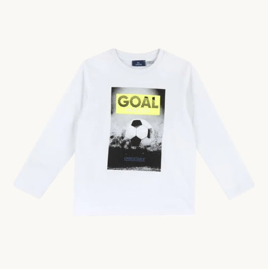 T-shirt manches longues blanc imprimé Football "GOAL" - Chicco