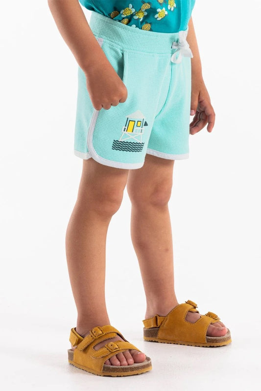 Short Bleu uni avec poches
