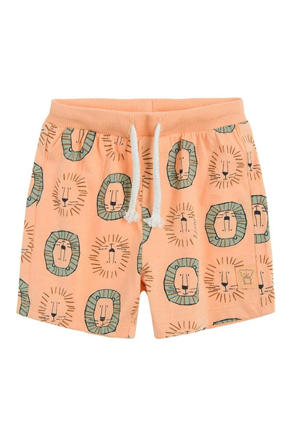 Short en coton pêche à motifs lions pour garçon – Cool Club