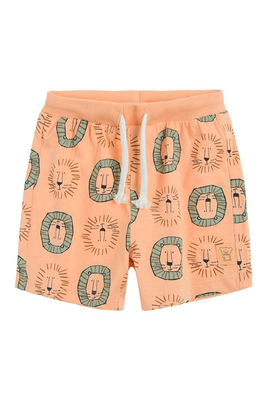 Short en coton pêche à motifs lions pour garçon – Cool Club