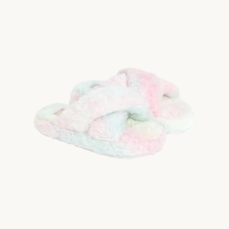 Mules tie and dye - Rose poudré et ciel