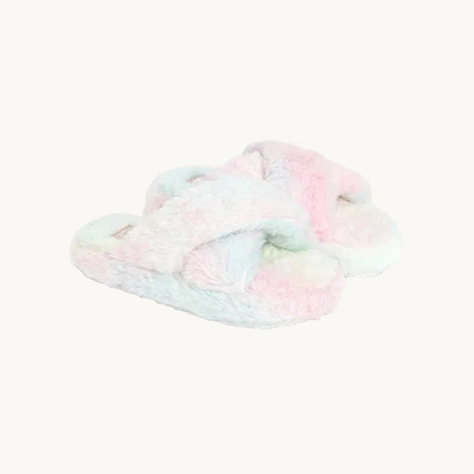 Mules tie and dye - Rose poudré et ciel