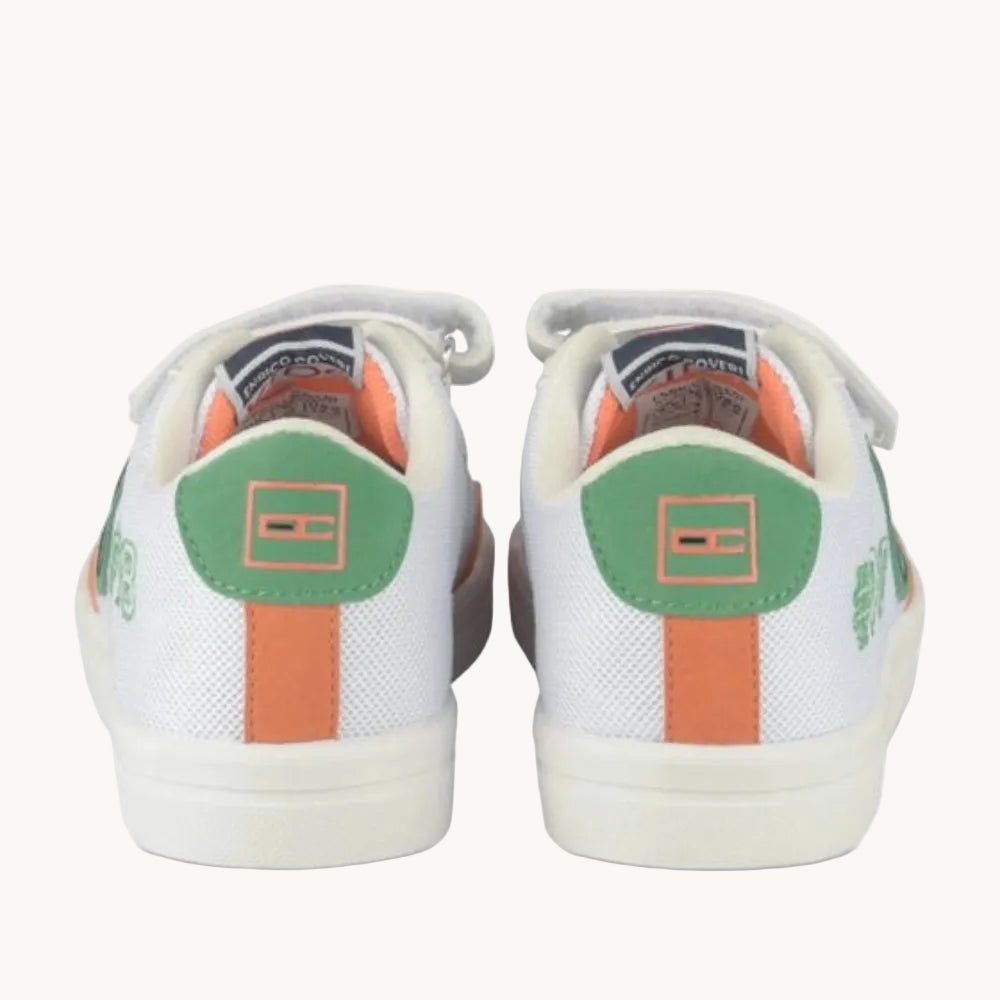 Baskets Enfant Blanches Enrico Coveri Sportswear – Style Tennis avec Scratch et Lacets Élastiques
