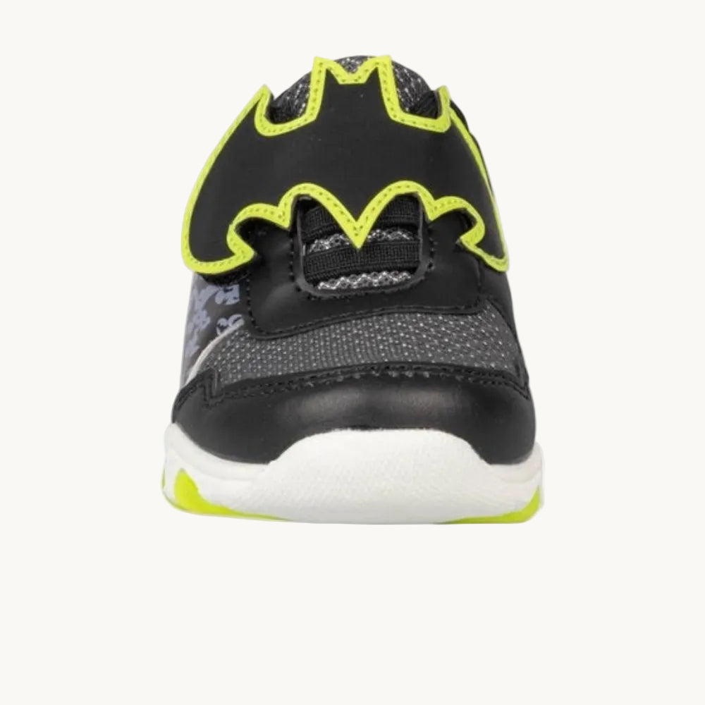 Baskets Enfant Batman DC Comics – Chaussures de Sport à Scratch Logo Chauve-Souris et Lacets Élastiques