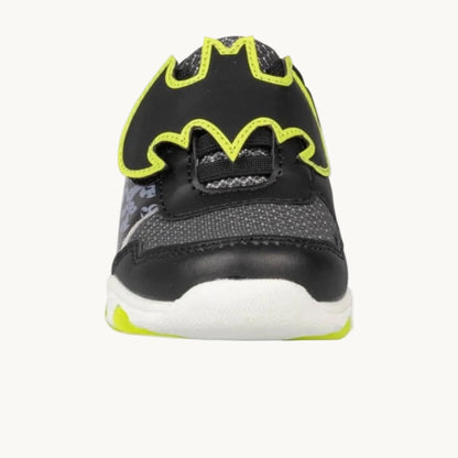 Baskets Enfant Batman DC Comics – Chaussures de Sport à Scratch Logo Chauve-Souris et Lacets Élastiques