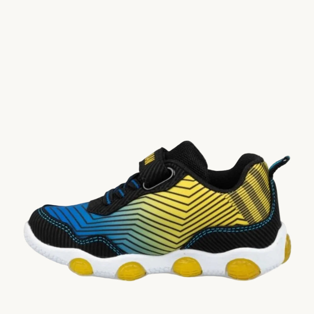 Baskets Lumineuses Enfant Batman DC Comics – Chaussures de Sport à Scratch et Lacets Élastiques