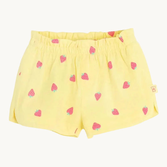Short jaune à motif fraises pour fille – Cool Club