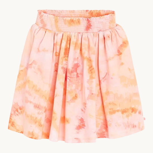 Jupe patineuse tie-dye orange et rose pour fille