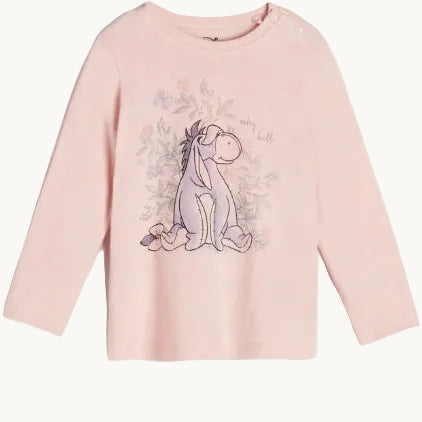 T-shirt manches longues rose