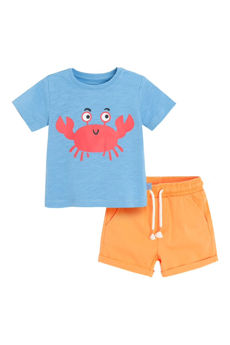 Ensemble été imprimé crabe bébé Garçon - Cool club