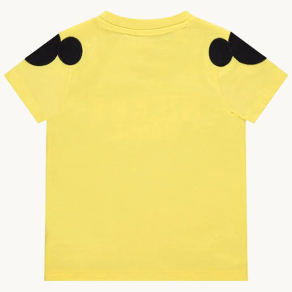 T-shirt Bébé Mickey Mouse Jaune à Oreilles en Relief