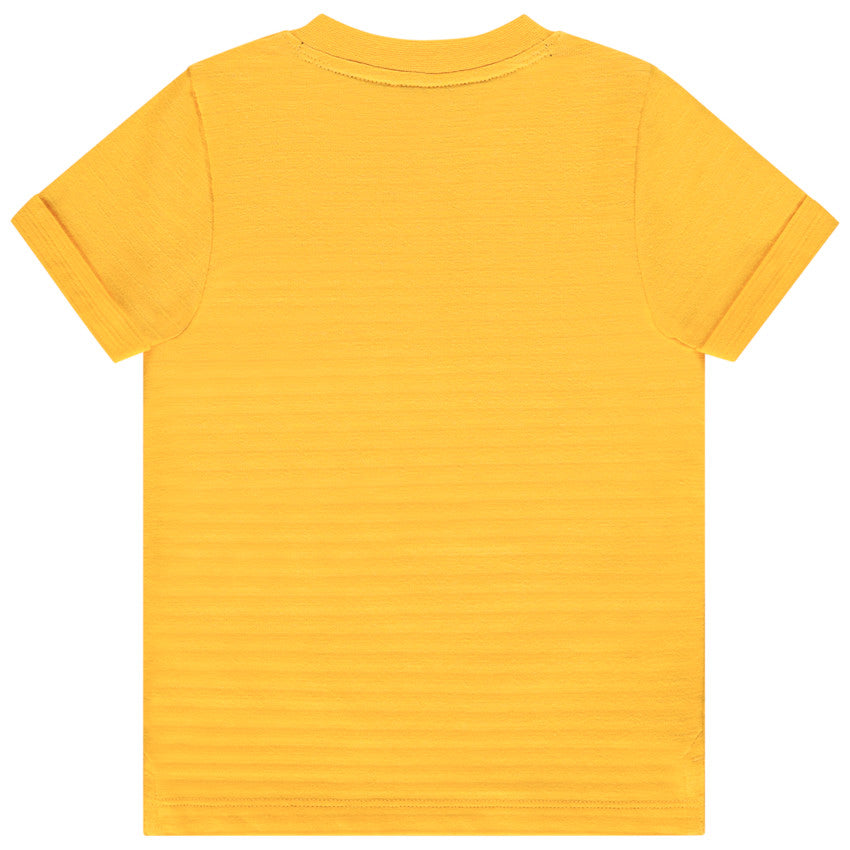 T-shirt Bébé Jaune Moutarde en Maille Flammée
