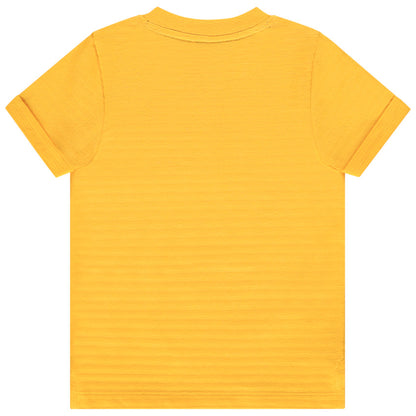 T-shirt Bébé Jaune Moutarde en Maille Flammée