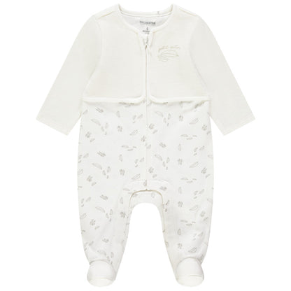 Pyjama Velours Bébé Écru 2-en-1 - "Petit Câlin"