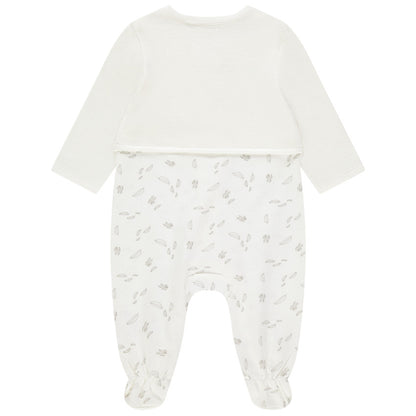 Pyjama Velours Bébé Écru 2-en-1 - "Petit Câlin"