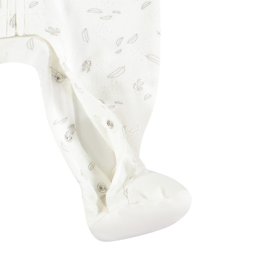 Pyjama Velours Bébé Écru 2-en-1 - "Petit Câlin"