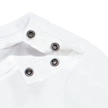 T-shirt Bébé Blanc Motif Léopard - "Hey bro, what's up?"