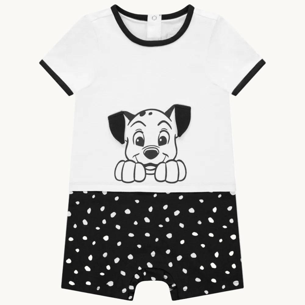 Barboteuse Bébé Les 101 Dalmatiens Noir et Blanc