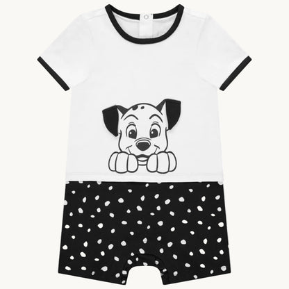 Barboteuse Bébé Les 101 Dalmatiens Noir et Blanc