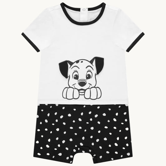 Barboteuse Bébé Les 101 Dalmatiens Noir et Blanc