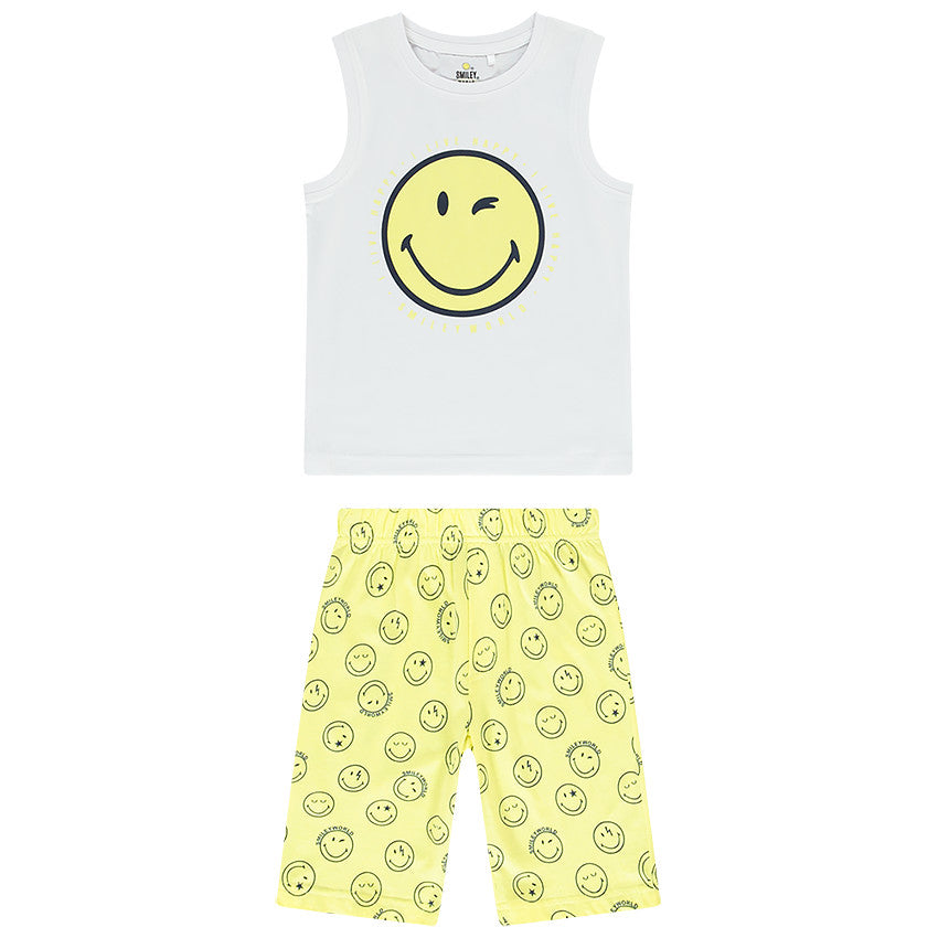 Pyjama court Orchestra x SmileyWorld en coton léger
