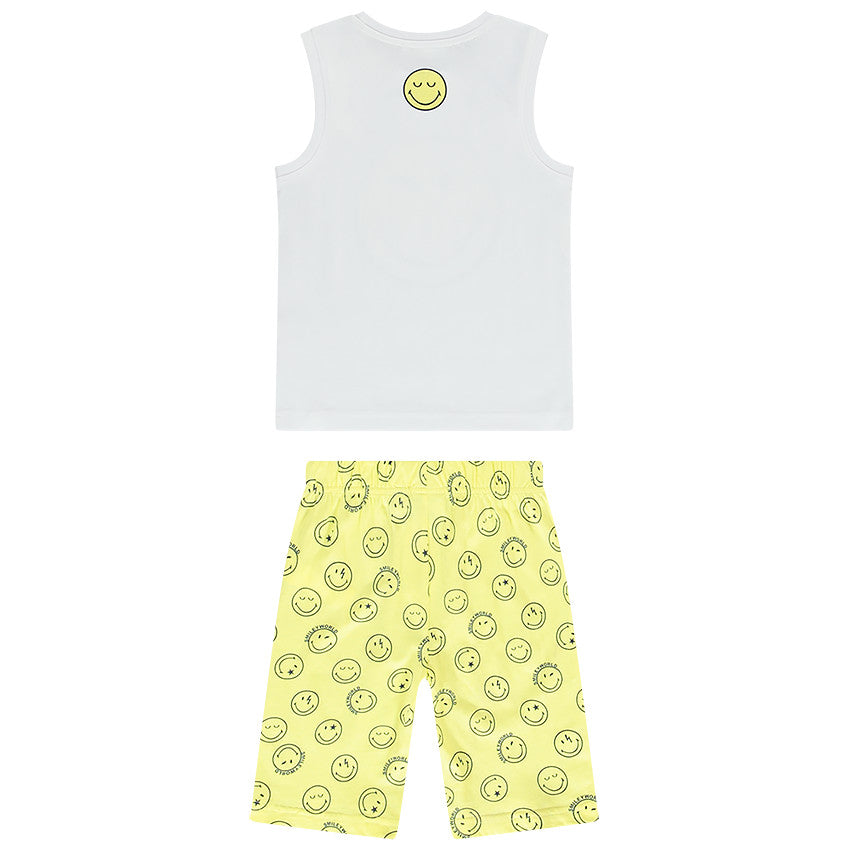 Pyjama court Orchestra x SmileyWorld en coton léger