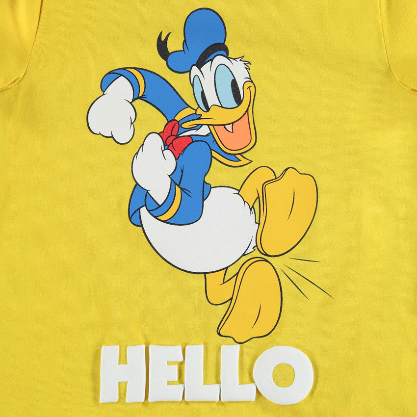 Pyjama court jaune et short gris garçon Donald Duck Disney