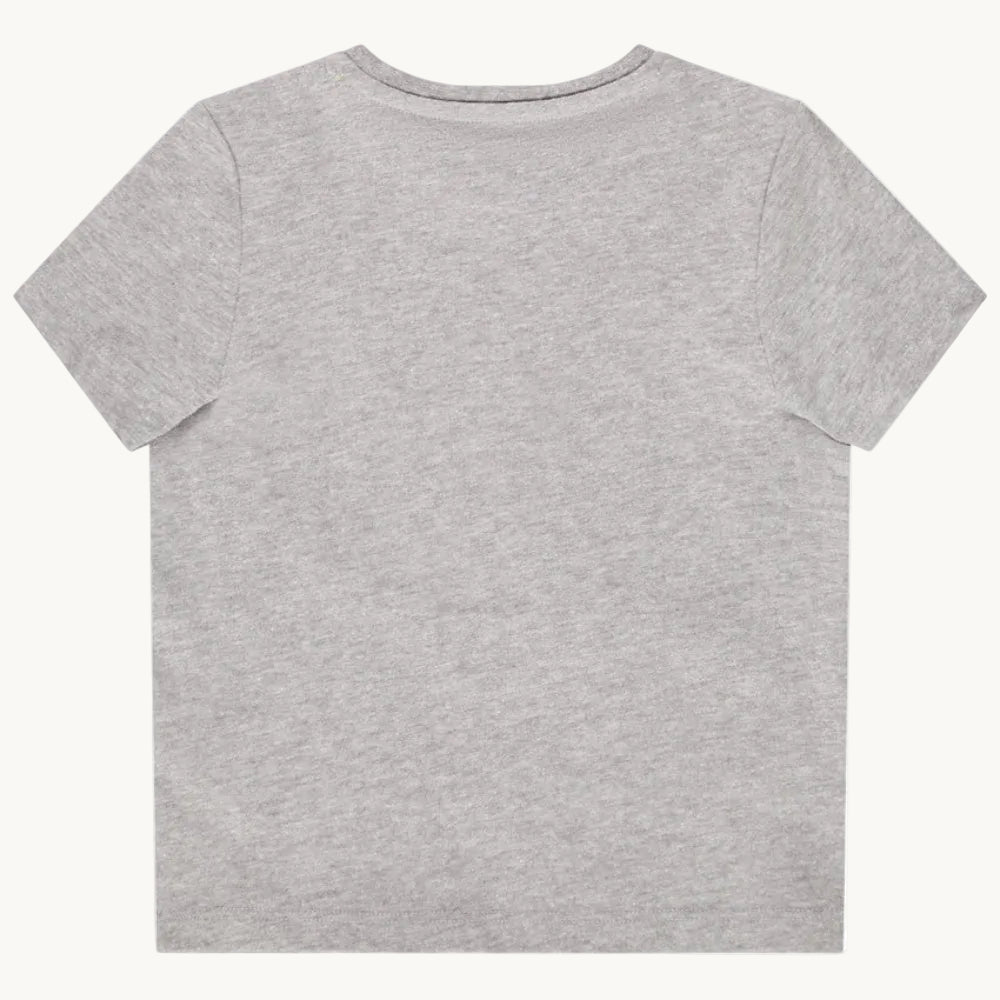 T-shirt Bébé Gris Chiné Motif Bateau à Voile
