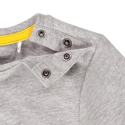 T-shirt Bébé Gris Chiné Motif Bateau à Voile