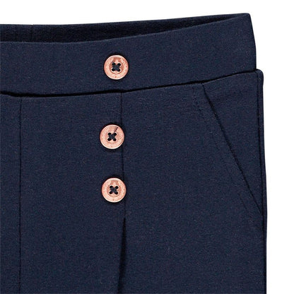Pantalon Chino Bleu Marine Style Pont à Boutons Rose Gold