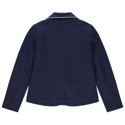 Veste de cérémonie fille bleue à motifs pailletés