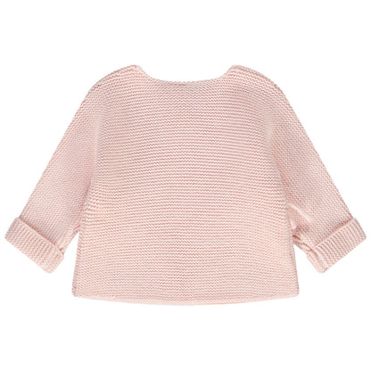 Gilet en tricot rose pâle