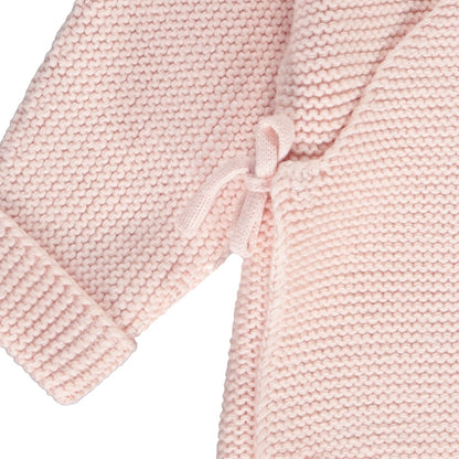 Gilet en tricot rose pâle