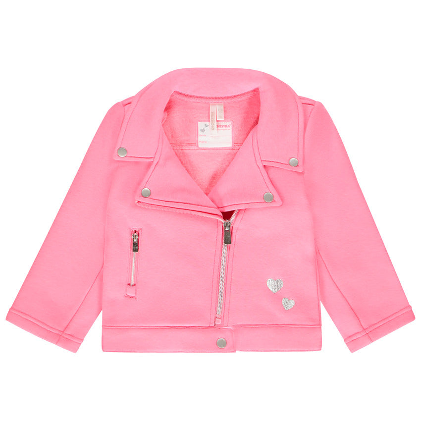 Veste perfecto rose fuchsia en molleton
