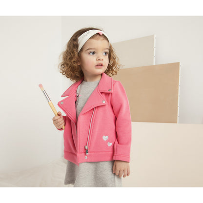 Veste perfecto rose fuchsia en molleton